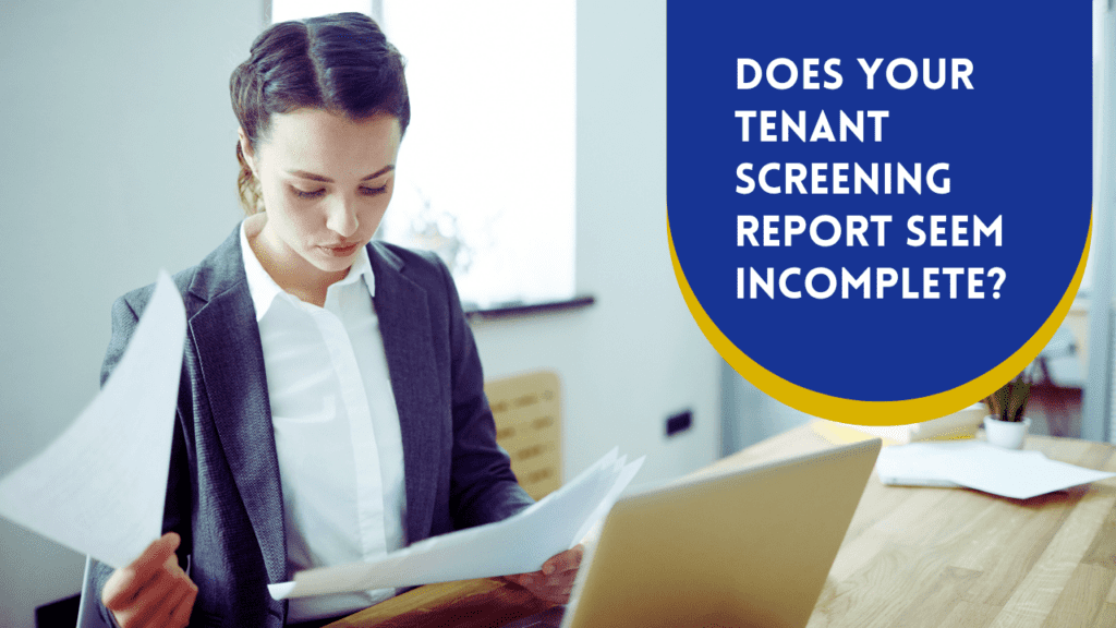 Does Your Tenant Screening Report Seem Incomplete? - Article Banner